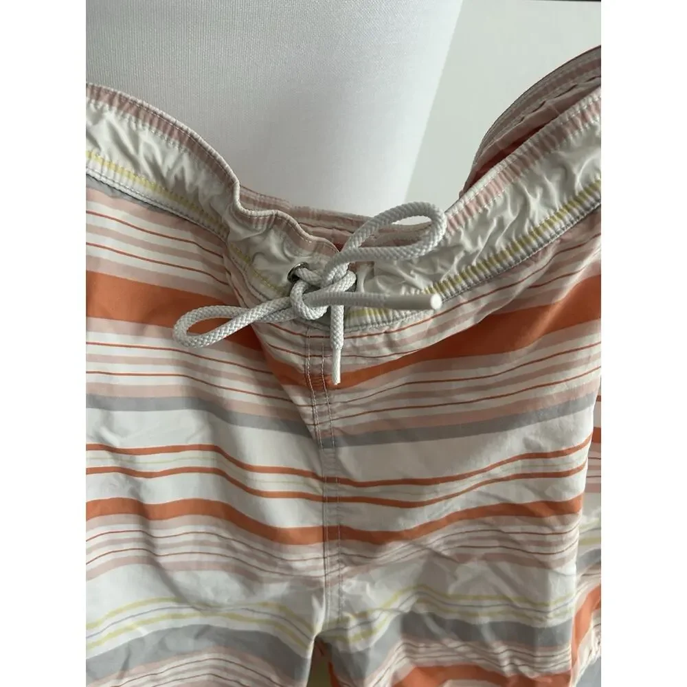 Lacoste Men’s Strip Swim Trunks Shorts Board L Made In France Sailing Club